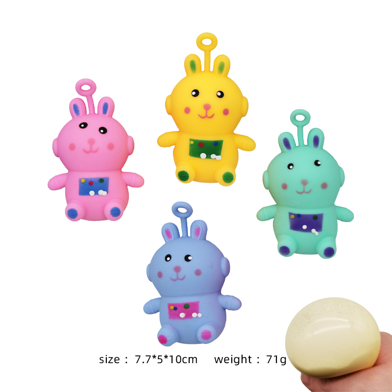 Squeezing Cute Relief Robot Bunny Toys TPR