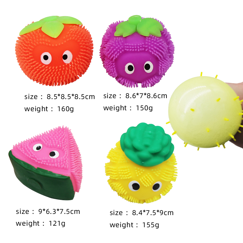 Squeezing Fluffy Fruits Toys TPR