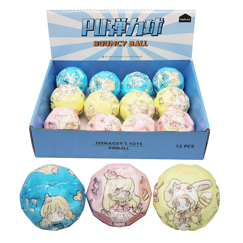 PU Cartoon Bouncing Ball for Girls