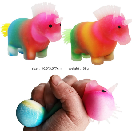 Squishy Corlorful Unicorn TPR