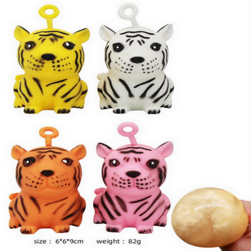 TPR Squeezing Tiger in 4 Colors