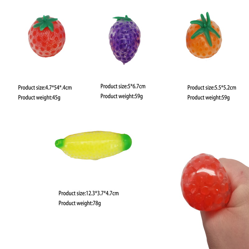 TPR Squeeze Fruits with 4 Diffferent Sorts