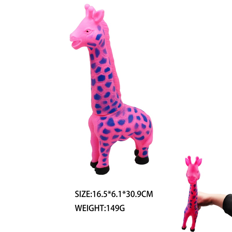 PVC Squeeze Pink Giraffe