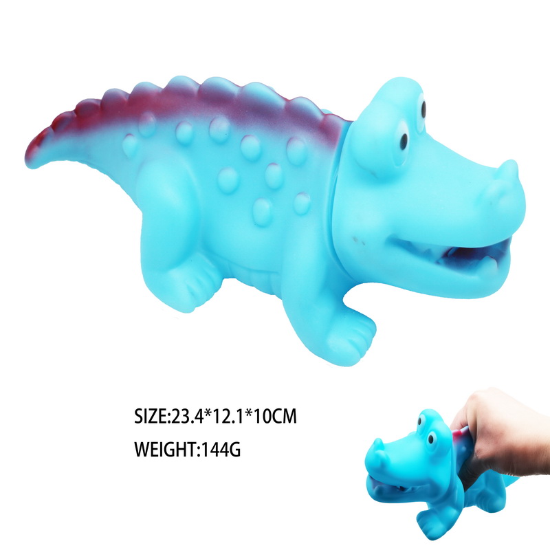 PVC Squeeze Blue Crocodile