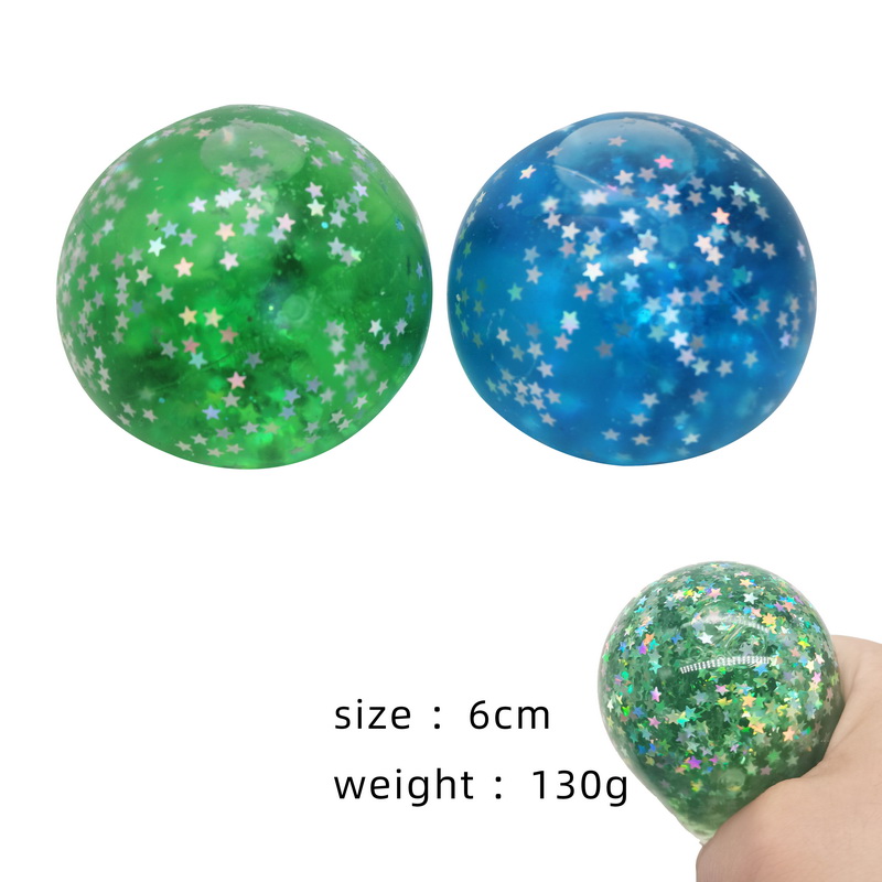 Squeeze 2 Colors Glitter Ball