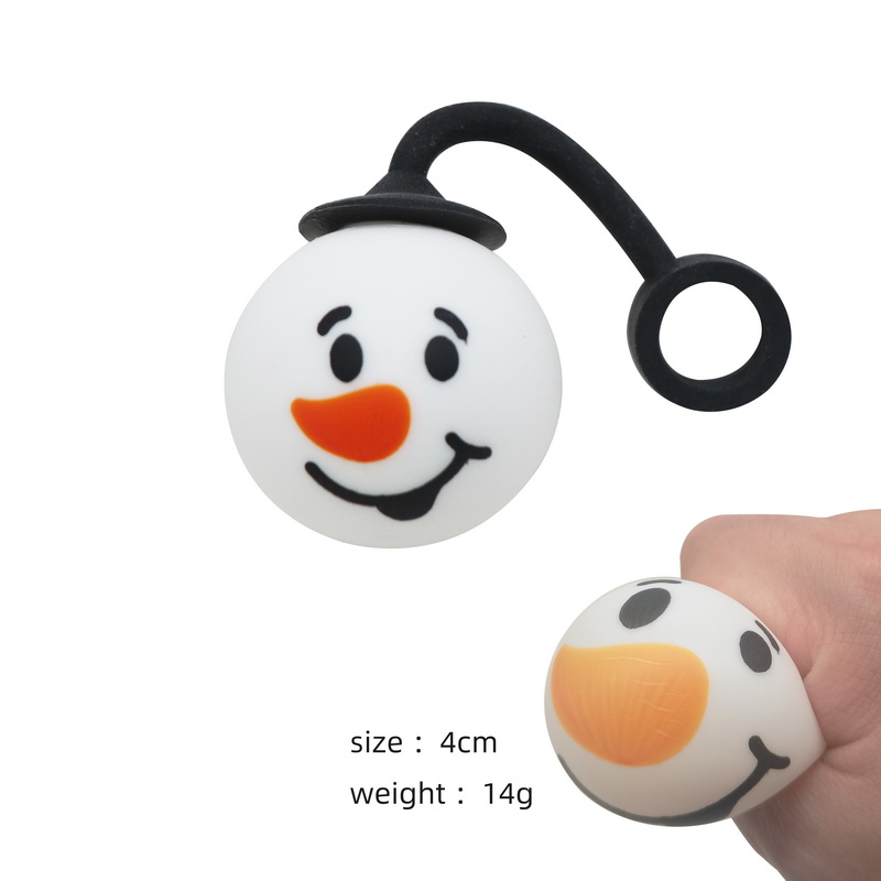 Squishy Snowman Head with String