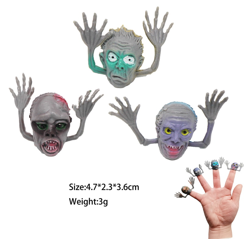 TPR Flexible Devil Head Finger Puppets