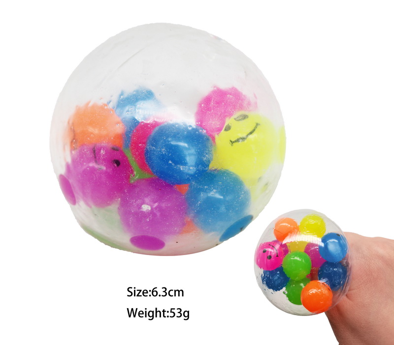 TPR Squeeze Smiling Bead Ball