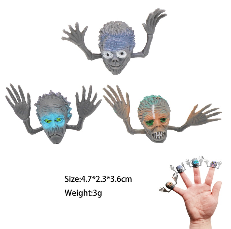 TPR Multiple Devil Head Finger Puppets